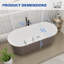 Baignoire de trempage autoportante en acrylique de couleur 59 po x 27,56 po-91059563