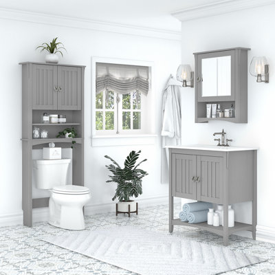 Single Bathroom Vanity with Ceramic Top with Mirror