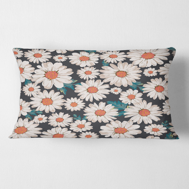 Housse et insert de coussin rectangulaire Abundance of Daisy Flowers