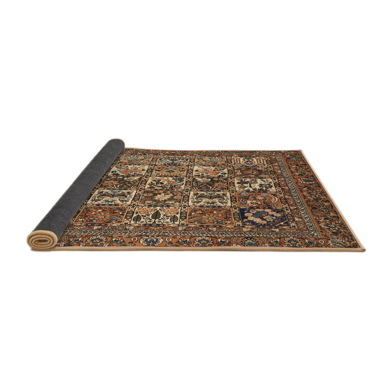Tapis traditionnel brun / beige, Rond 3 pi