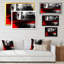 Rouge créatif sur gris - peinture sur toile-1974405978-1974405920