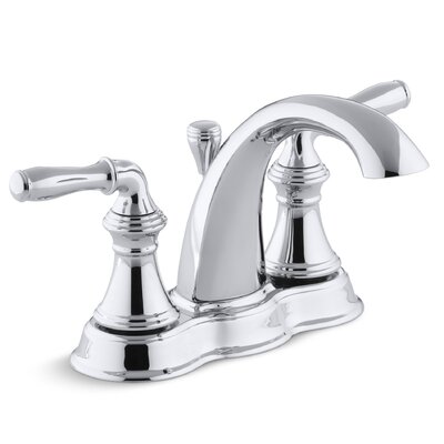 Kohler Devonshire® Widespread Bathroom Faucet with Pop-Up Drain Assembly, 3-Hole 2-Handle Bathroom Sink Faucet, 1.2 gpm -  394-4-CP