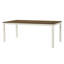 Table de salle à manger extensible avec plateau en placage de bois et pieds solides pour des sièges flexibles-1873785144