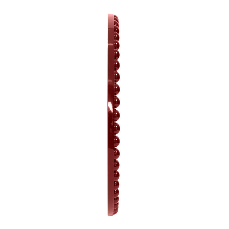 Darlene Round Mirror, Burgundy