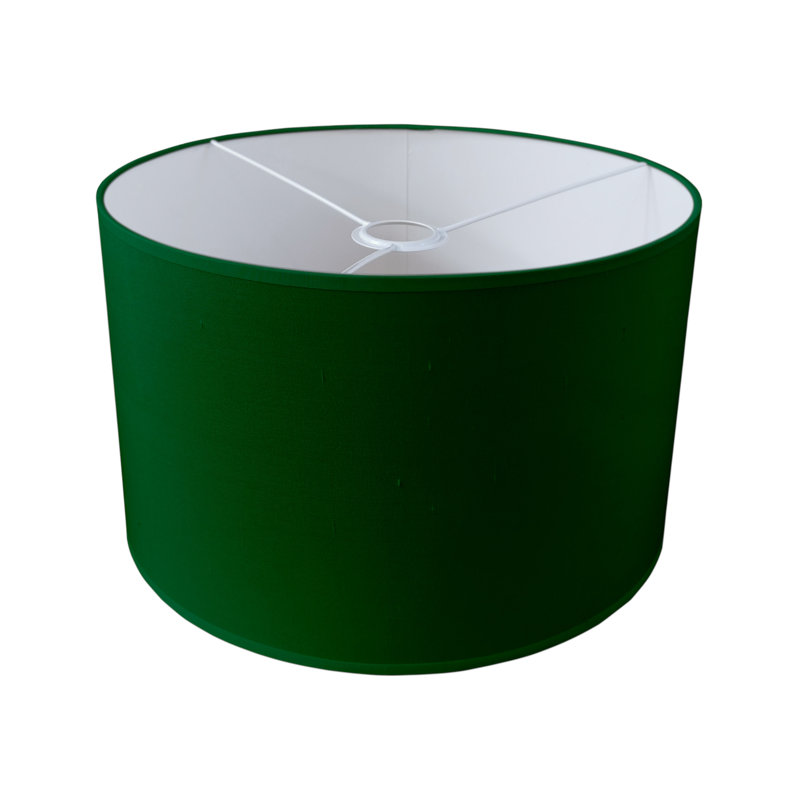 Lauryn 1 - Light White Cylinder Pendant, 27cm H x 45cm W x 45cm D, Dark Green