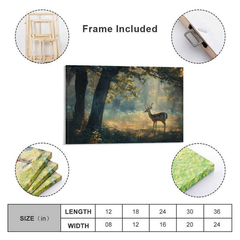 Art mural encadré 20 "x 30" avec cadre en bois, prêt à être accroché, 20 po x 30 po