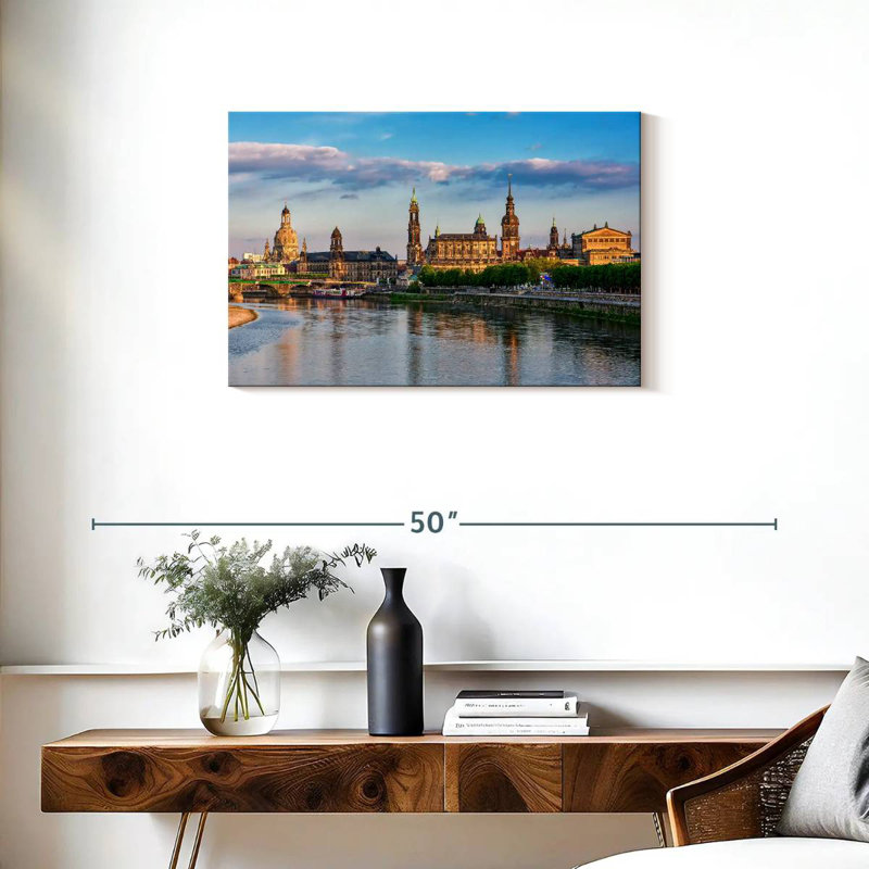 Marchelle, Dresde, paysage urbain, H 20 po x l 30 po