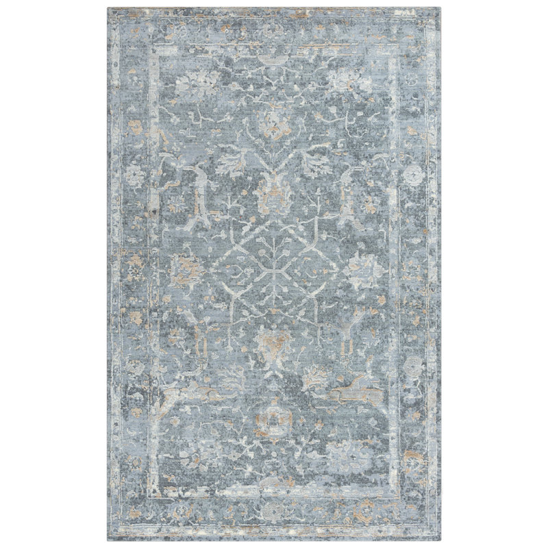 Wool Floral Indoor Rug, Rectangle 8' x 10'