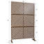 Paravent 76 po H48 po - métal, brun décoratif pour l'extérieur et l'intérieur, terrasse, balcon, pelouse, jardin Ps113-122460623