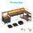 L-shaped Desk With Under-desk Drawers,computer Desk With Cabinet ,reversible Desk Power Sockets & Led Light Strips,home Office Desk With Monitor Stand-2016022922