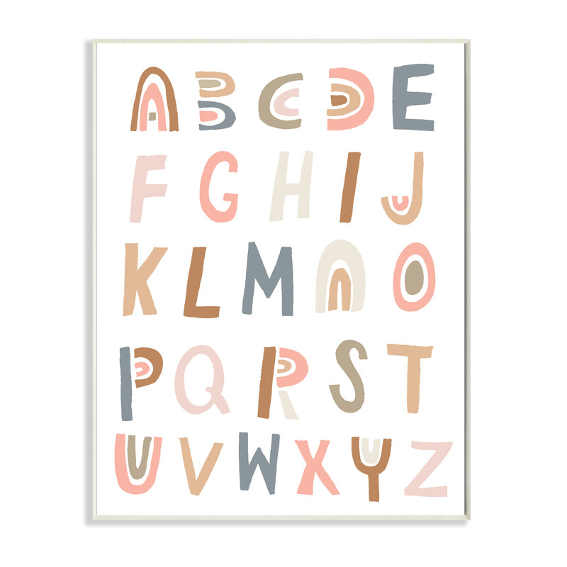 Alphabet arc-en-ciel Lanham, Plaque murale, H 19 po x l 13 po x P 0,5 po