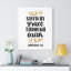 «Grace Through Faith Ephesians 2: 8 Christian Wall Art Bible Verse Print» prêt à être suspendu-1885982216