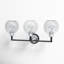 Davian 3 Light Transparent Dimmable Vanity Light