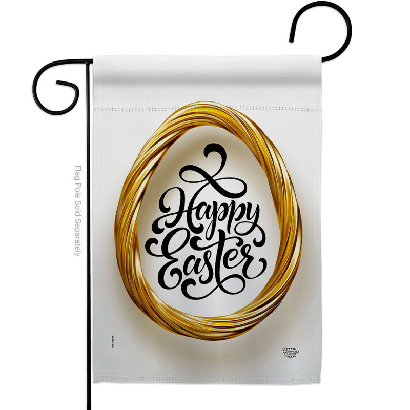 Double Sided Polyester Easter House Flag, 18.5" H x 13" W