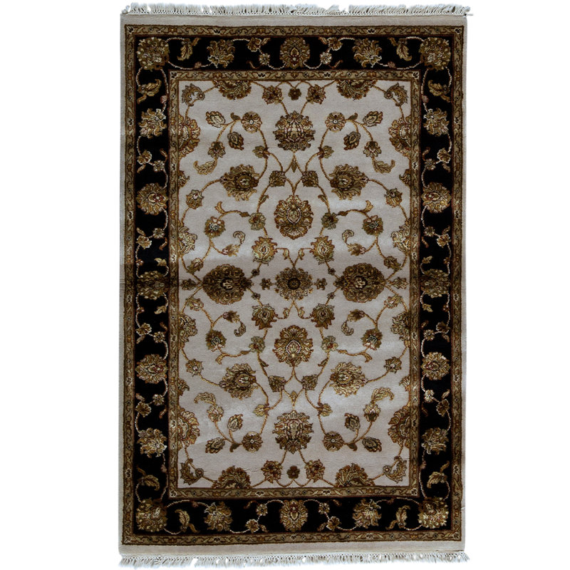 Hand Woven Silk and Wool Oriental Area Rug