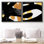 «Gold-Inspired Eye», lignes dorées et noires encadrées sur toile, 2 pièces