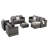 6 Piece Outdoor Conversation Set-976983762