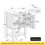 Meuble-lavabo de 20 po avec lavabo, armoire de salle de bain avec porte à fermeture douce, support de rangement et tablette ouverte, gris-116494937