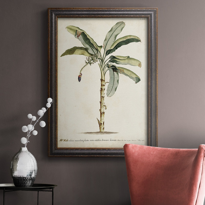 Toile encadrée Banana Palm II - prête à être accrochée, H 20 po x l 16 po x P 2,5 po
