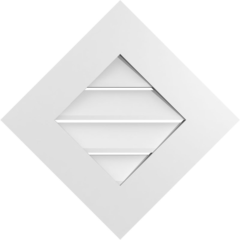 Évent à pignon fonctionnel en uréthane Diamond, H 22 po x l 22 po x P 1 po