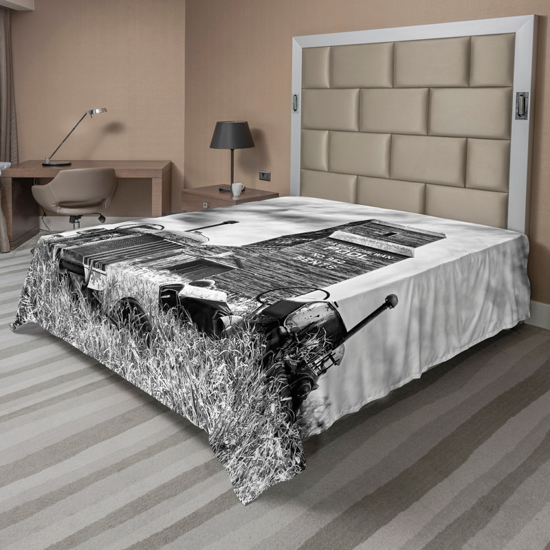 Drap-housse gris Ambesonne