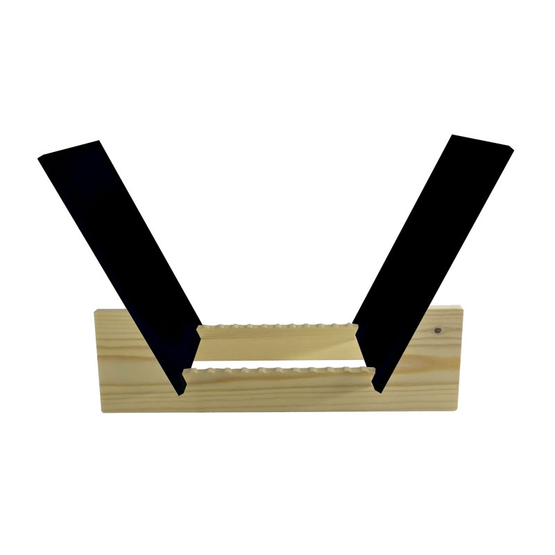 Vinyl Record Storage Album Display Holder LP Organizer Tabletop LP Stand Pine Base, Black