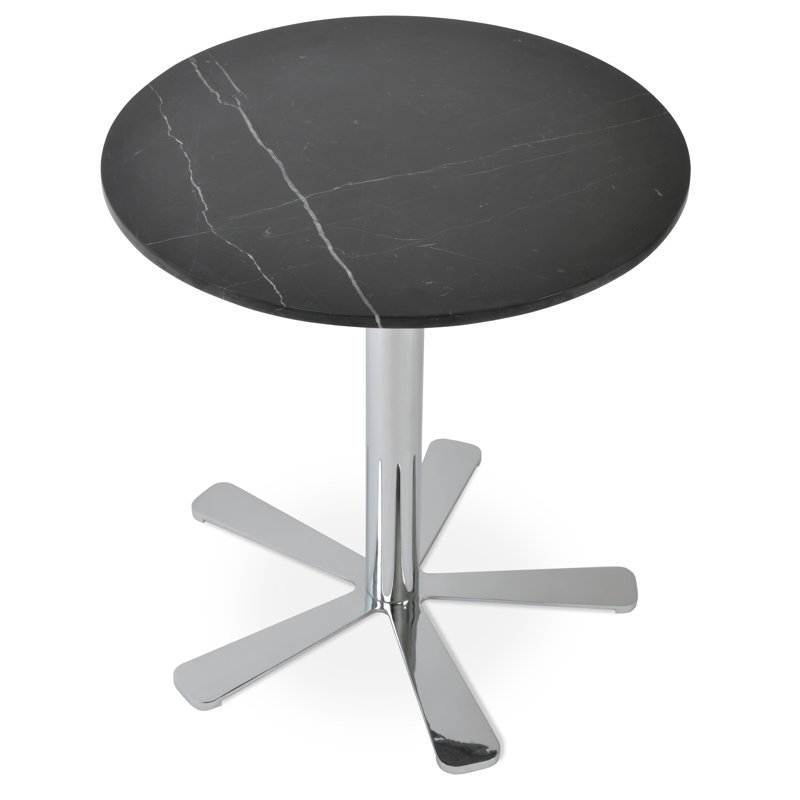 Table de réunion circulaire Iolande, H 29 po x L 36 po x l 36 po, Chrome