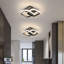 Modern 23cm Black Aluminium LED Flush Mount Ceiling Light-2094022373