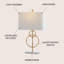 Lampe de table 26 po Marroquin
