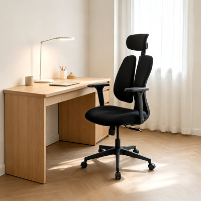 Ergonomic Split-back Office Chair with Adjustable 2d Headrest and 4d Armrests