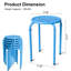 Ensemble de 6 chaises de patio portatives empilables en métal-1298756110