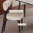 High-end black rectangular dining table set-348007621