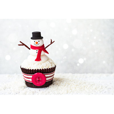 Planche à découper de Noël bonhomme de neige Cupcake - ensemble de 2
