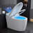 White Smart Toilet Seat With Manual Lid & Dual Flush Function | Auto Flush, Seat-Warming, Night Light, Led Display, Remote Control For Home, Hotel, Office
