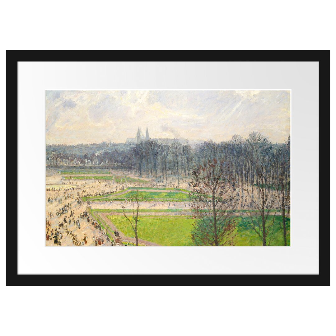 Gerahmter Kunstdruck The Garden of the Tuileries II von Camille Pissarro