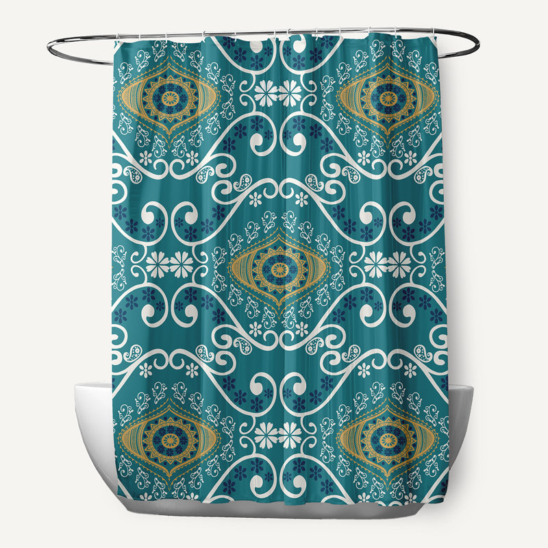 Rideau de douche Harrel, Bleu