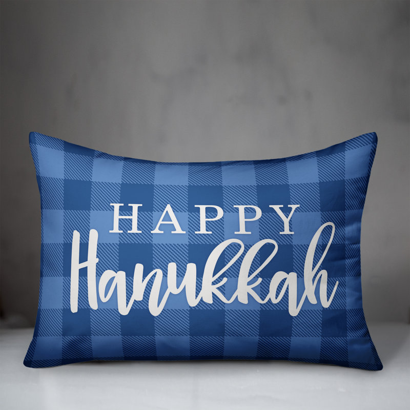  Coussin Happy Check, Housse de coussin seulement - sans coussin