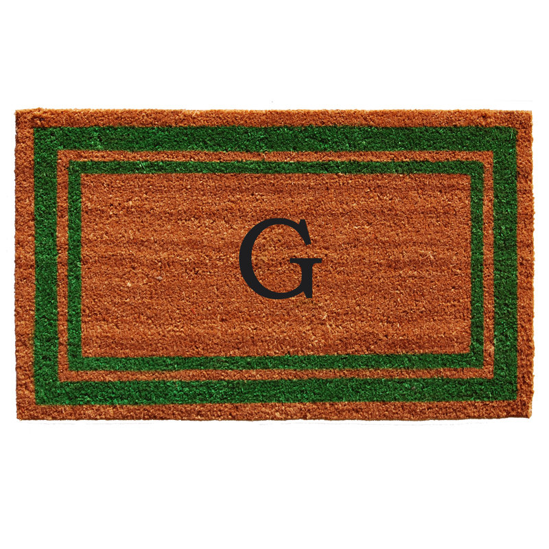 Tapis d'entrée antidérapant Stortz, Rectangle 2 pi x 3 pi, G, Vert / Brun