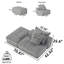 Canapé modulaire combiné avec coussins-410783508