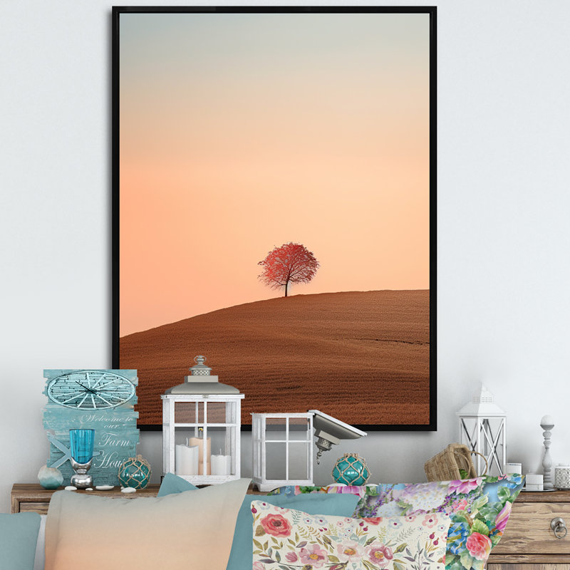 Photographie d'automne au coucher du soleil avec abstraction I, Cadre flottant noir, H 44 po x l 34 po x P 1,5 po