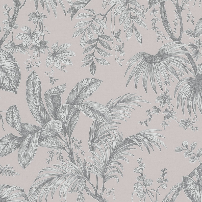 The New Design Book 10m x 53cm Textured Matte Wallpaper Roll, Pink/Grey