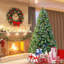Arbre de Noël pré-éclairé avec télécommande, minuterie et lumières à DEL changeantes-864924678