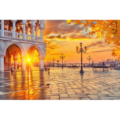 Sunrise In Venice by Sborisov - Wrapped Canvas Print