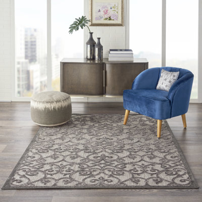 Tapis gris Ikat Newton