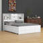Wooden King Size Platform Bed With Storage Headboard And 8 Drawers-1895290634