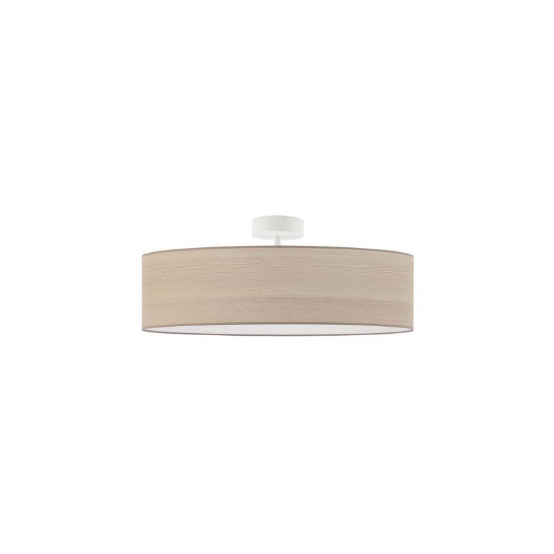 Bislim Fabric Semi Flush Mount, Off White, Grey