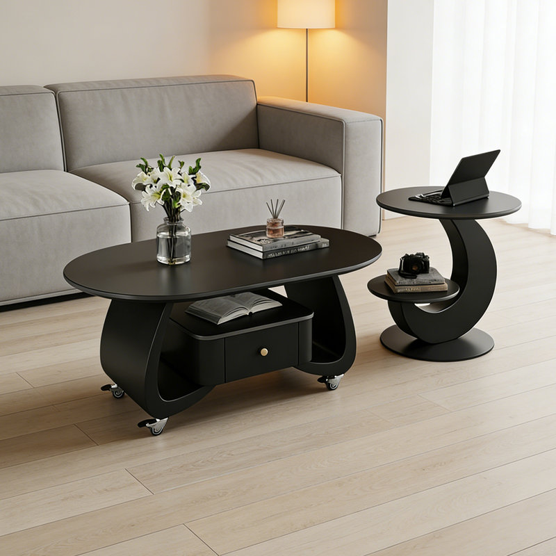 Fralick, H 17,71 po x L 39,37 po x l 19,68 po, Noir
