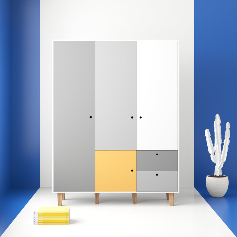 Aleana 3 Door Wardrobe, Saffron