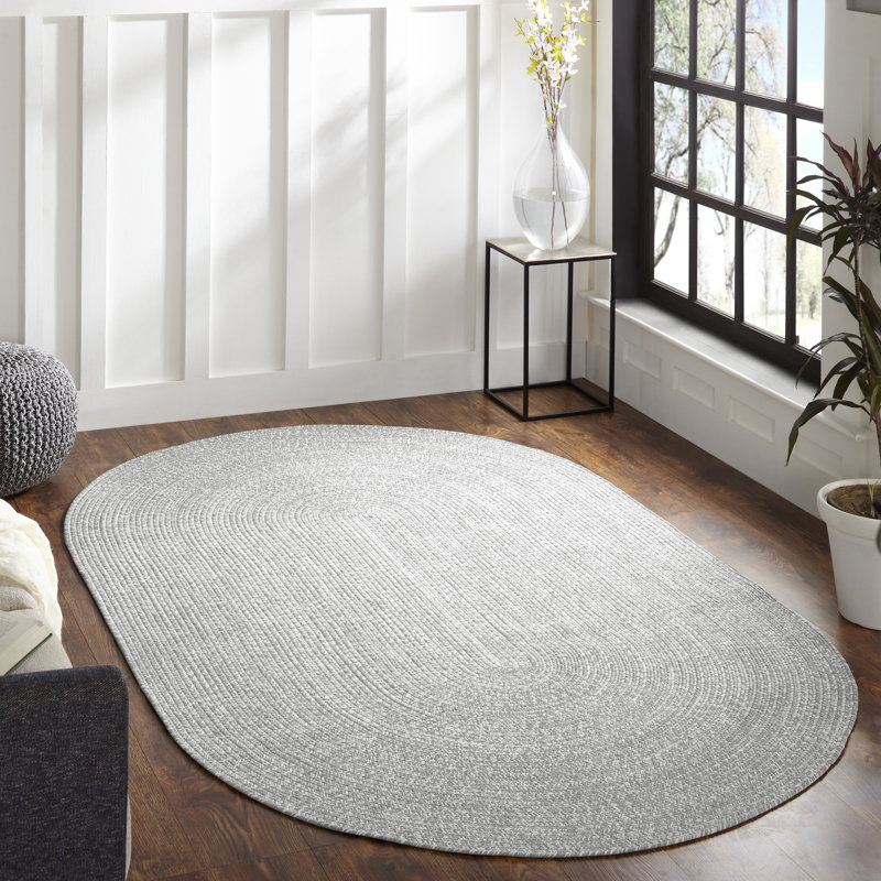 Tapis de couloir ou tapis d'extérieur tressé réversible Ulmer, Ovale 5 pi x 8 pi