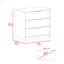 Commode 3 tiroirs, plateau supérieur Kaia